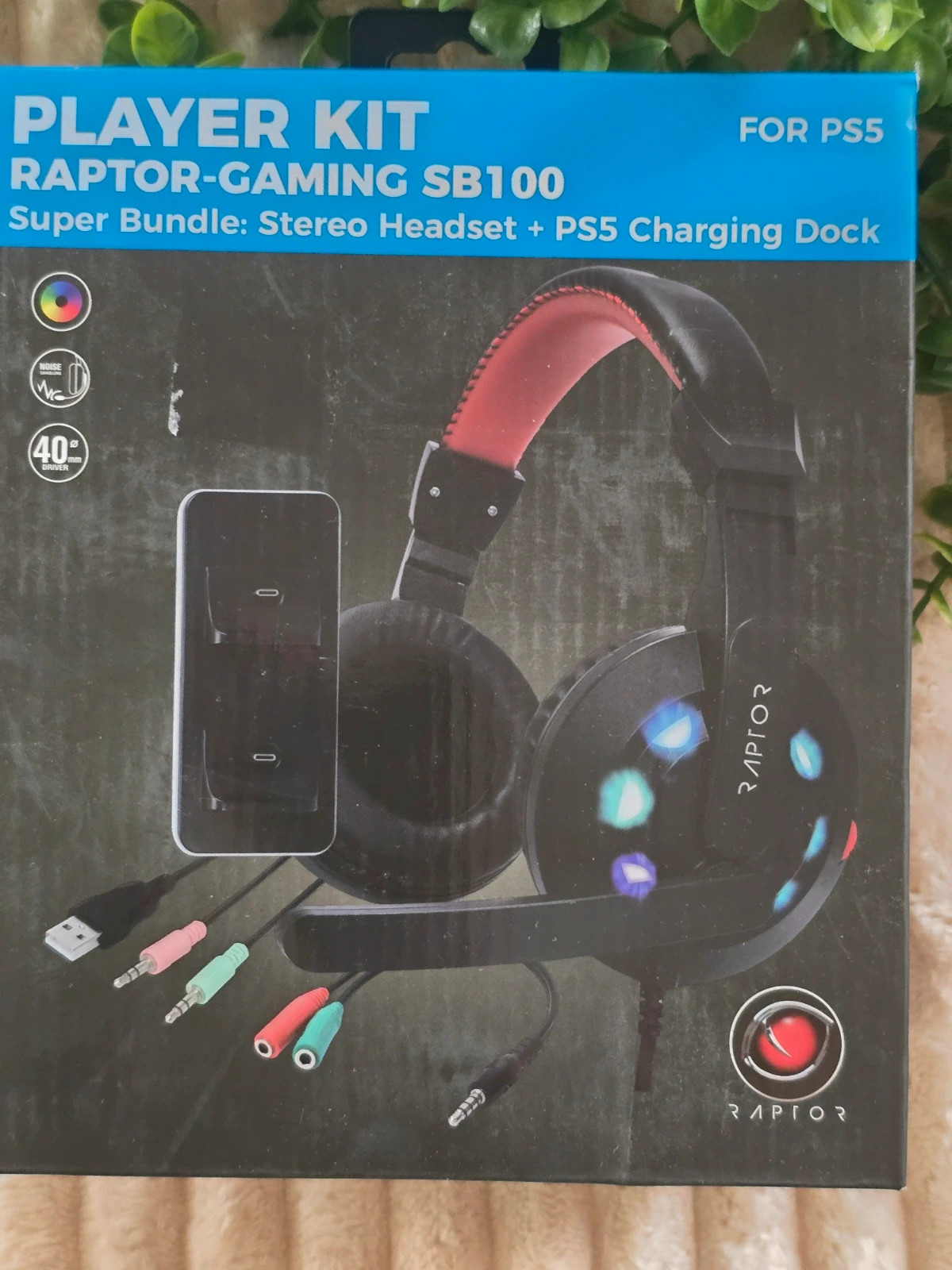 Player Kit PS5 Raptor Gaming SB100 Casque Stéréo & Station de Charge Neuf – RAPTOR 4
