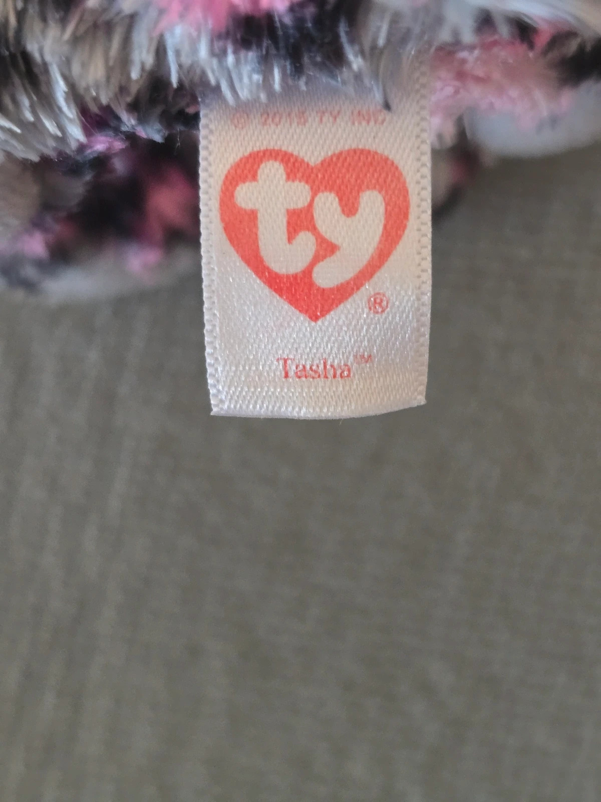 Peluche Ty Beanie Boos TASHA le Léopard Rose et Gris – Ty – taille 3 ans / 98 cm 4