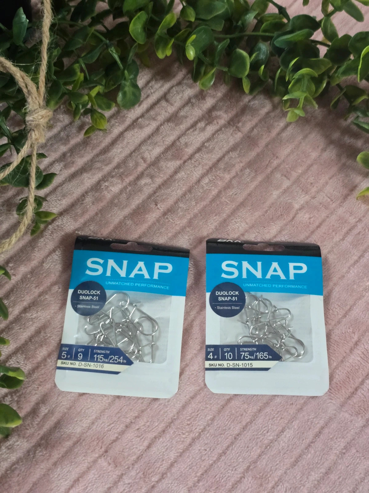 Lot de 2 paquets d’agrafes BKK Duolock Snap-51 Tailles 4 et 5Neuves pour la peche