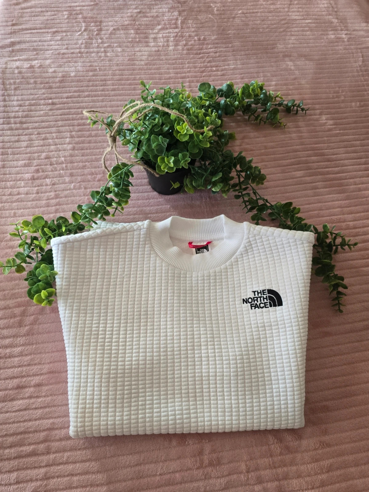 Robe t-shirt / T-shirt long gaufré The North Face blanc Taille S