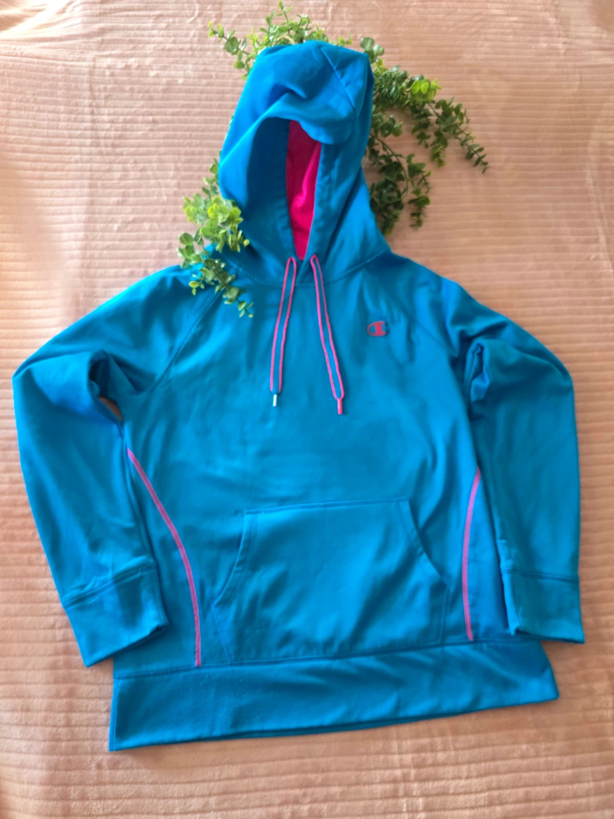 Sweat à capuche Champion Powertrain Double Dry bleu turquoise Taille M – Champion – taille M / 38 / 10 2