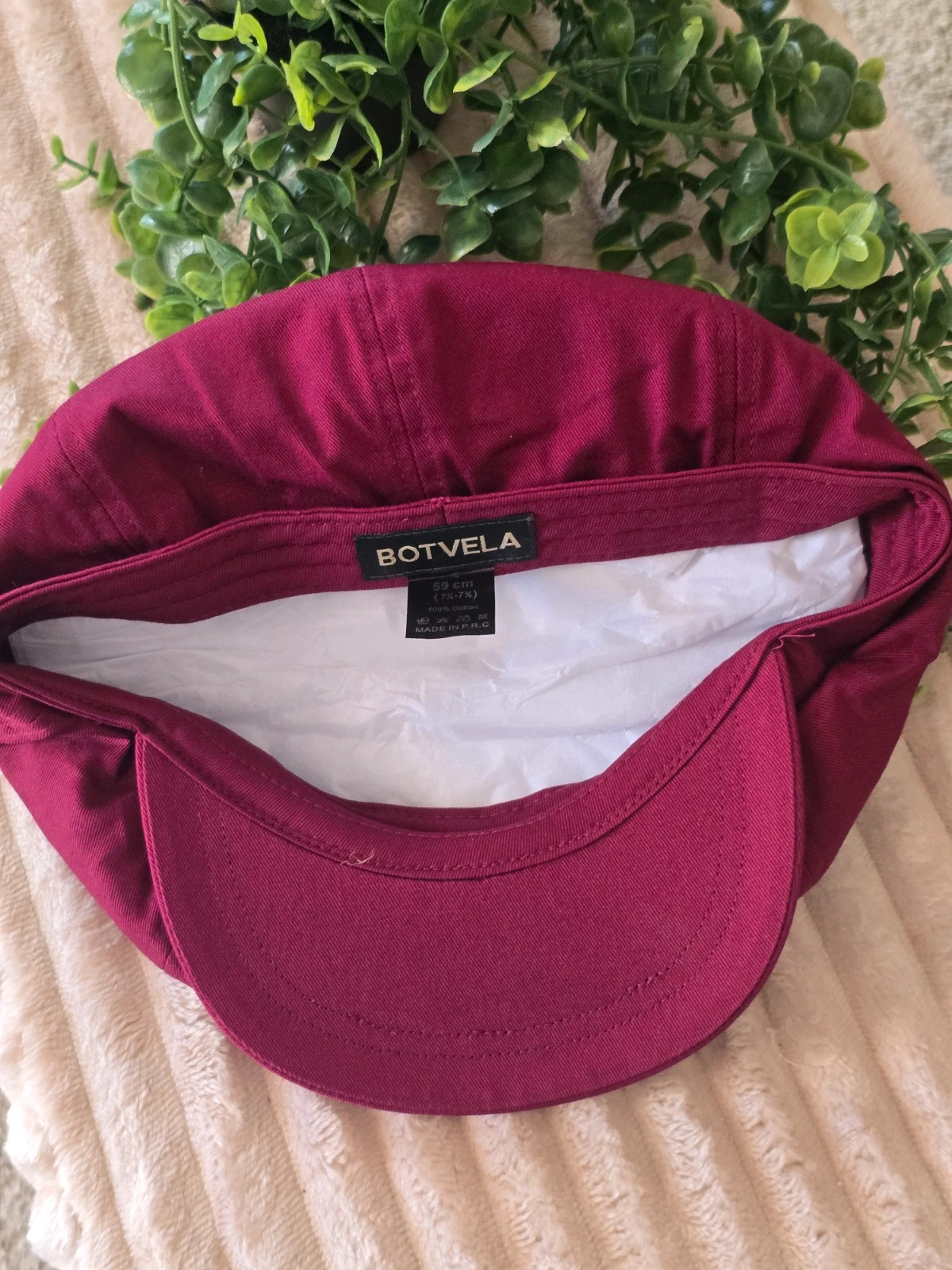 Casquette Gavroche Botvela Bordeaux 100% Coton Taille 59 cm L – Botvela – taille L 3