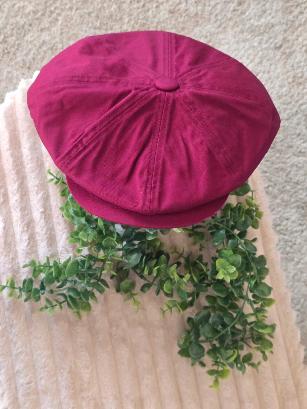 Casquette Gavroche Botvela Bordeaux 100% Coton Taille 59 cm L
