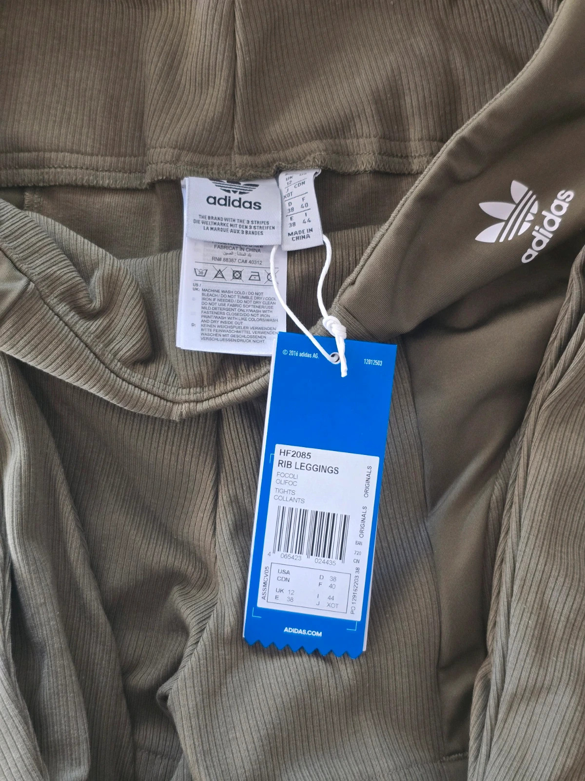 Legging modulable 2-en-1 Adidas Originals Rib Kaki Neuf avec étiquette FR 40 M/L – adidas – taille M / 38 / 10 3