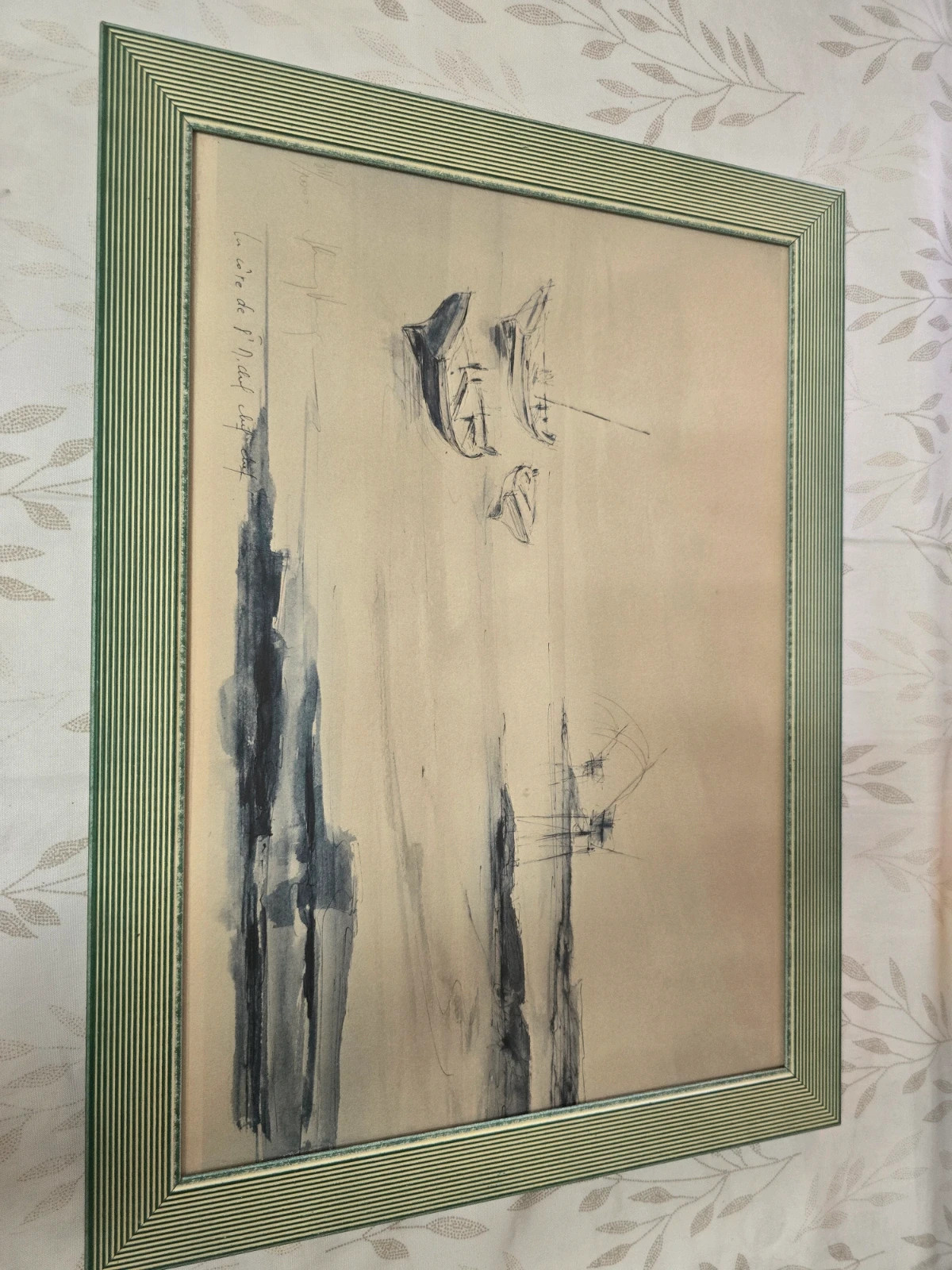 Tableau Lithographie Encadrée Thierry Vergès Côte St-Michel-Chef-Chef 1982 5
