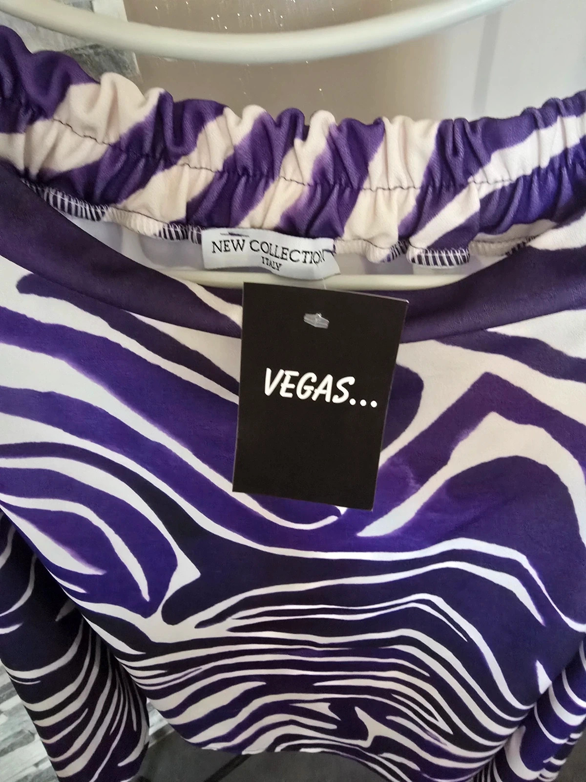Jupe longue évasée imprimé zèbre violet Vegas Neuve avec étiquette – New Collection – taille Taille unique 5