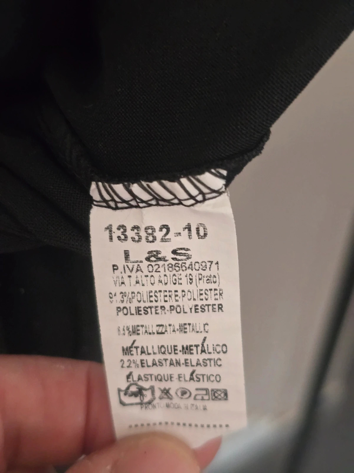 Robe courte noire pailletée à bretelles fines L/S Pronto Moda Italia – L&S – taille S / 36 / 8 4