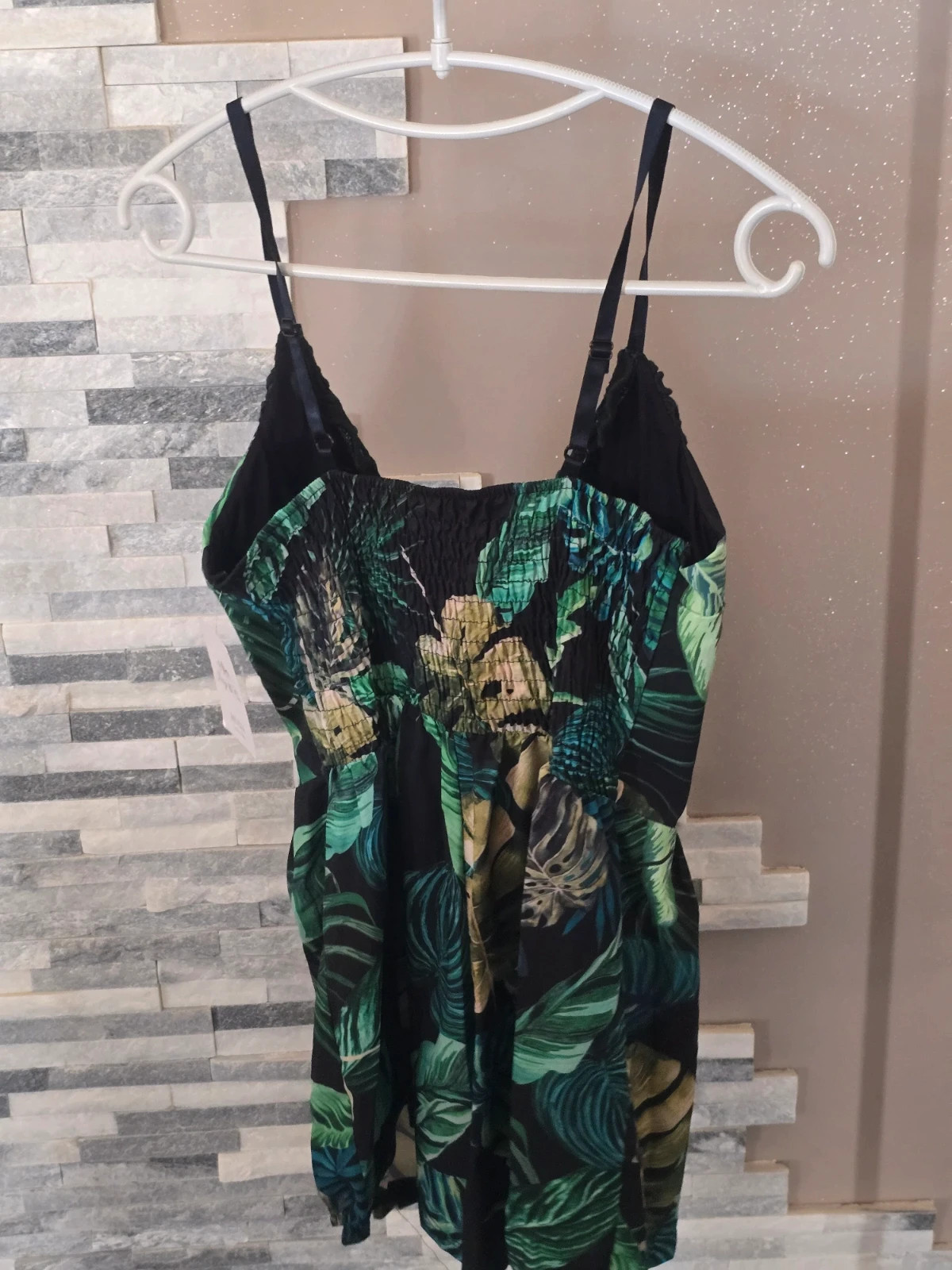 Combi-short tropical à bretelles et dentelle Jessy & Co Neuf avec étiquette – Jessy – taille Taille unique 5