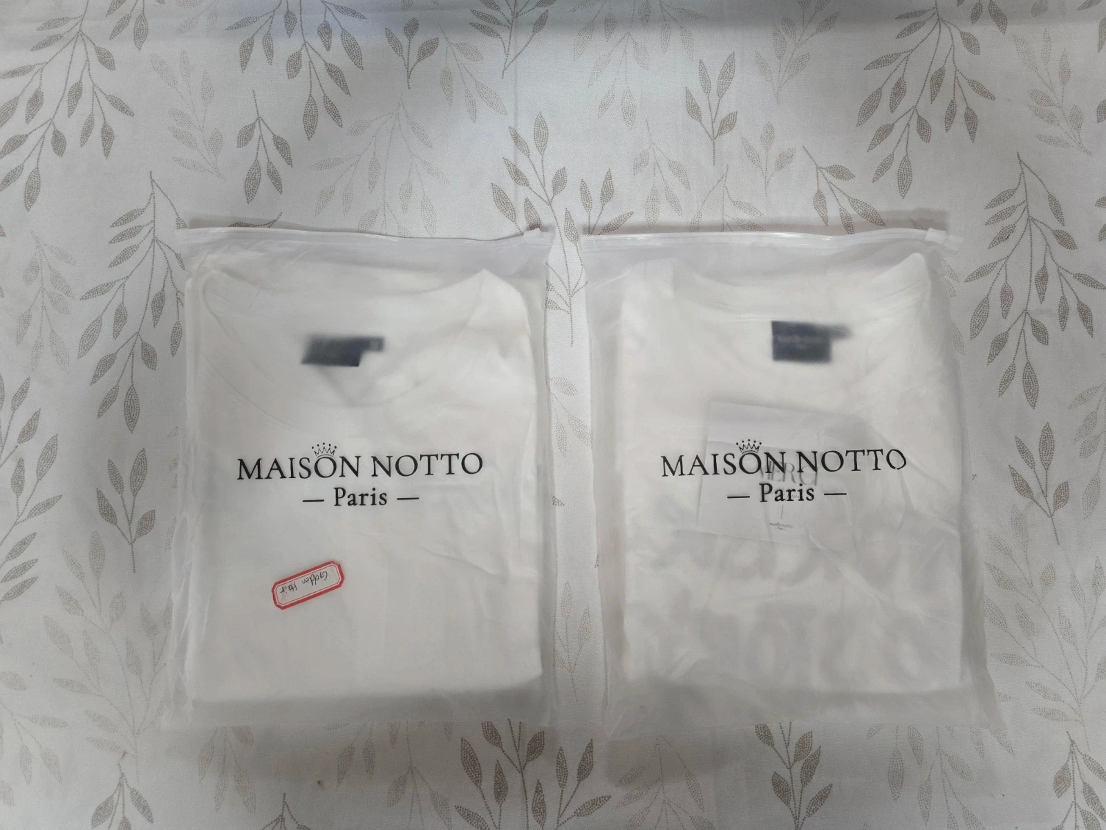 Lot de 2 T-shirts blancs Maison Notto Paris Neufs sous emballage – maison notto – taille M