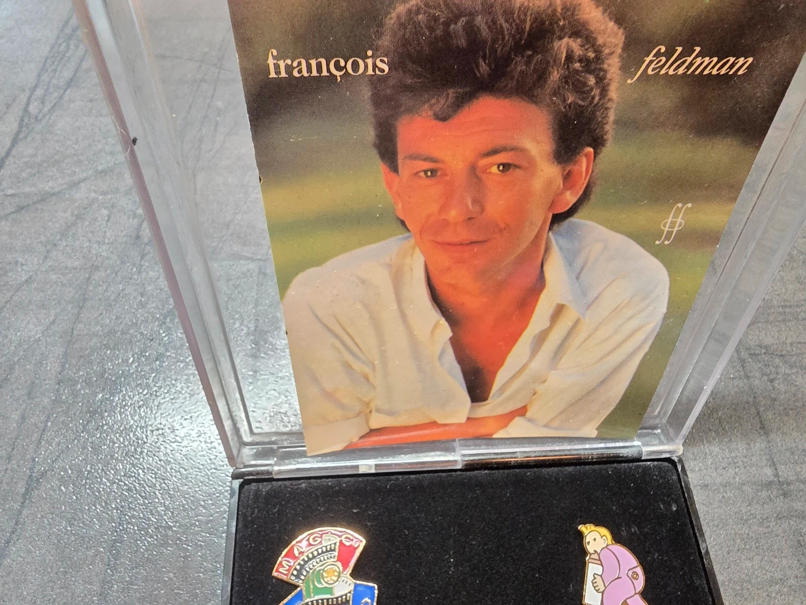 Coffret collector 5 Pin's François Feldman Boîtier CD collector 3