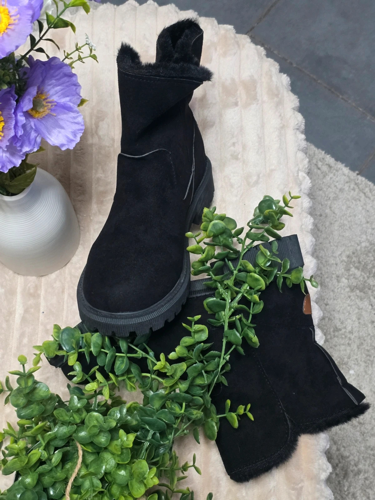 Bottines Boots fourrées noires à fermeture éclair Pointure 40 – Fashion Classic – taille 40 2
