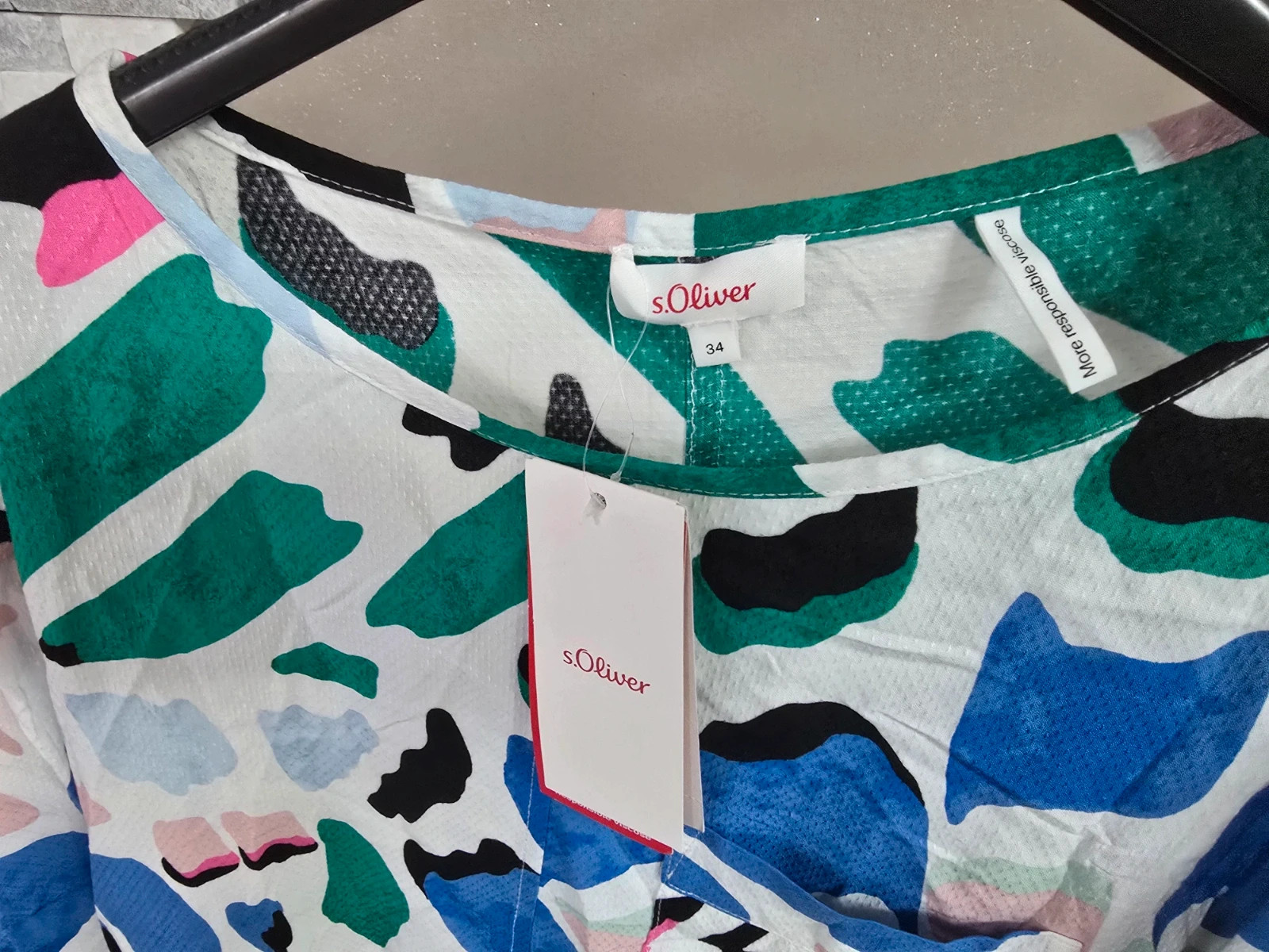 Haut / Blouse s.Oliver neuf avec étiquette Taille 36 (S) Motif abstrait – s.Oliver – taille S / 36 / 8 3