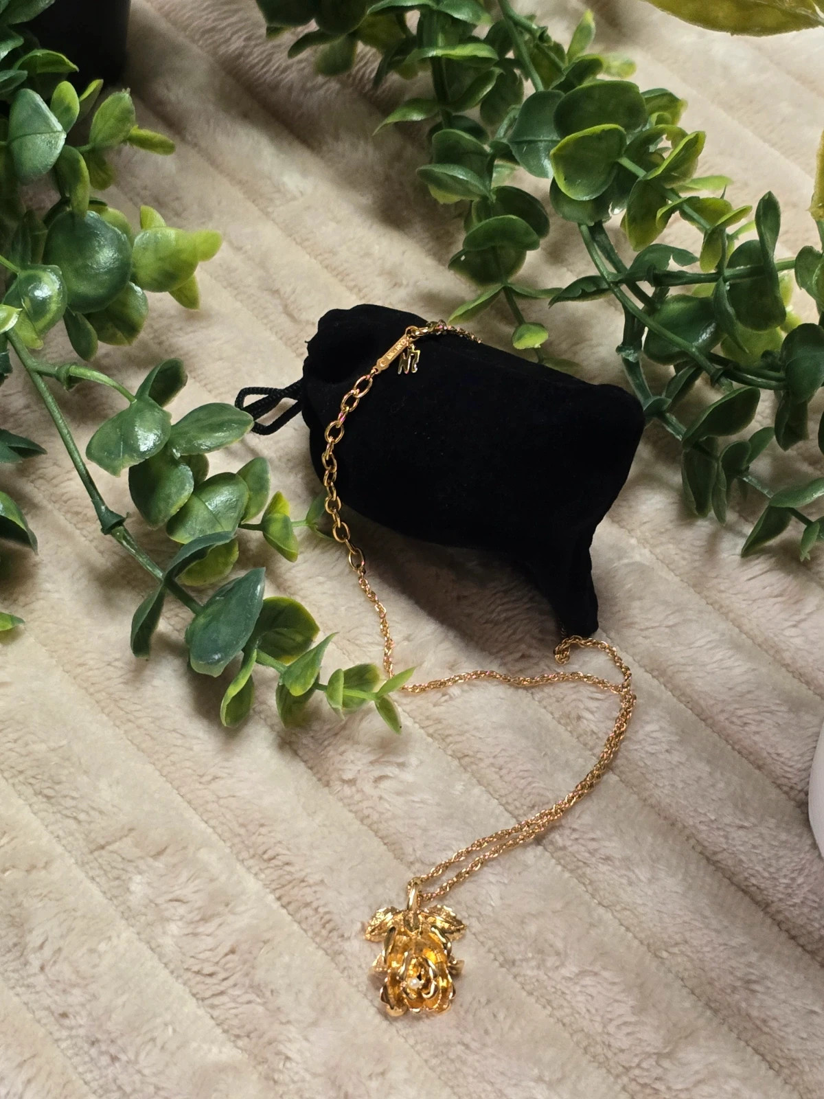 Collier Nina Ricci Vintage Doré Pendentif Rose Perle Signé NR – Nina Ricci 4