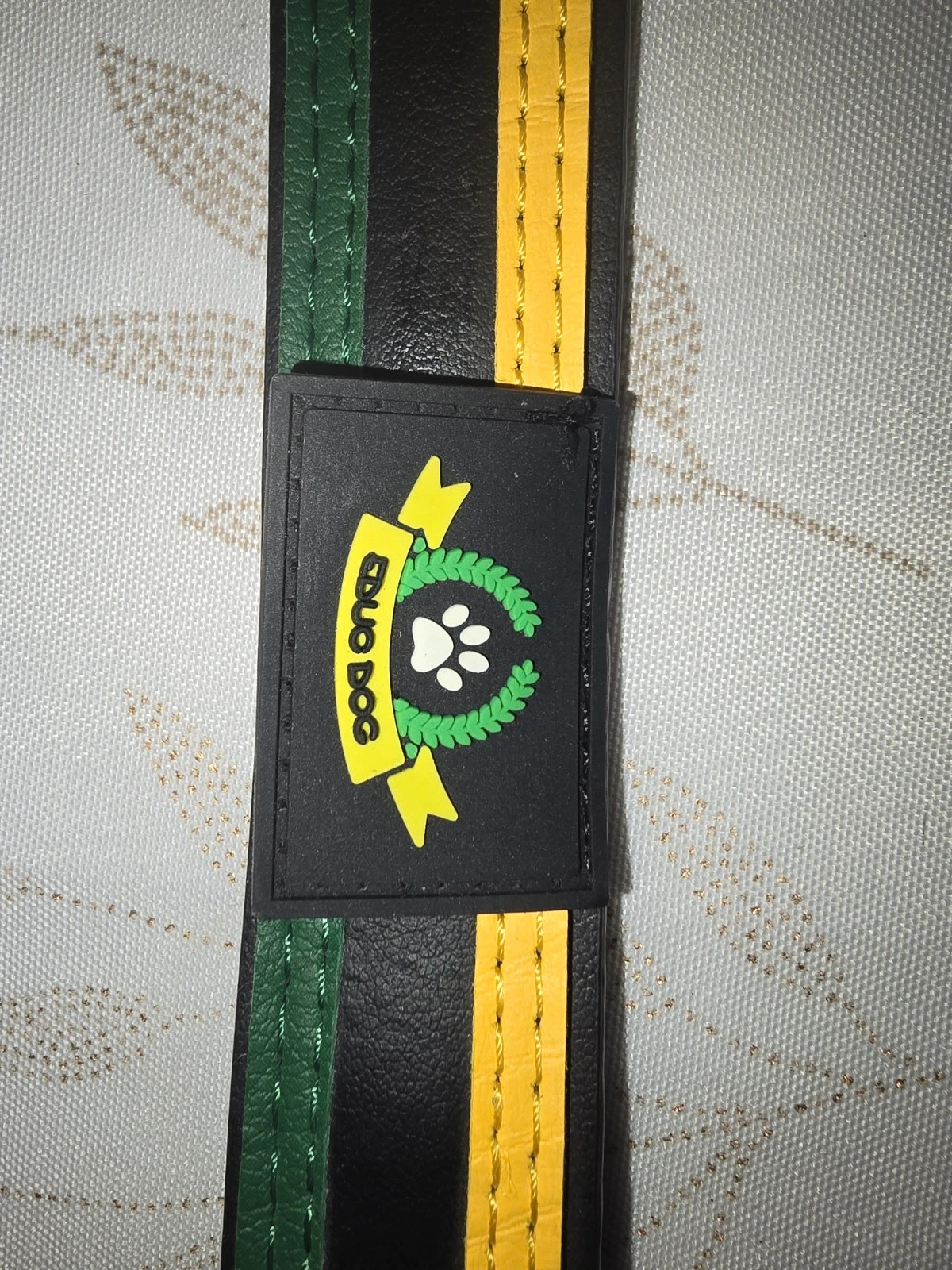 Collier pour grand chien Eduo Dog Vert, Jaune & Noir (Style Rasta / Jamaïque) 70cm – Eduo Dog – taille XL 4