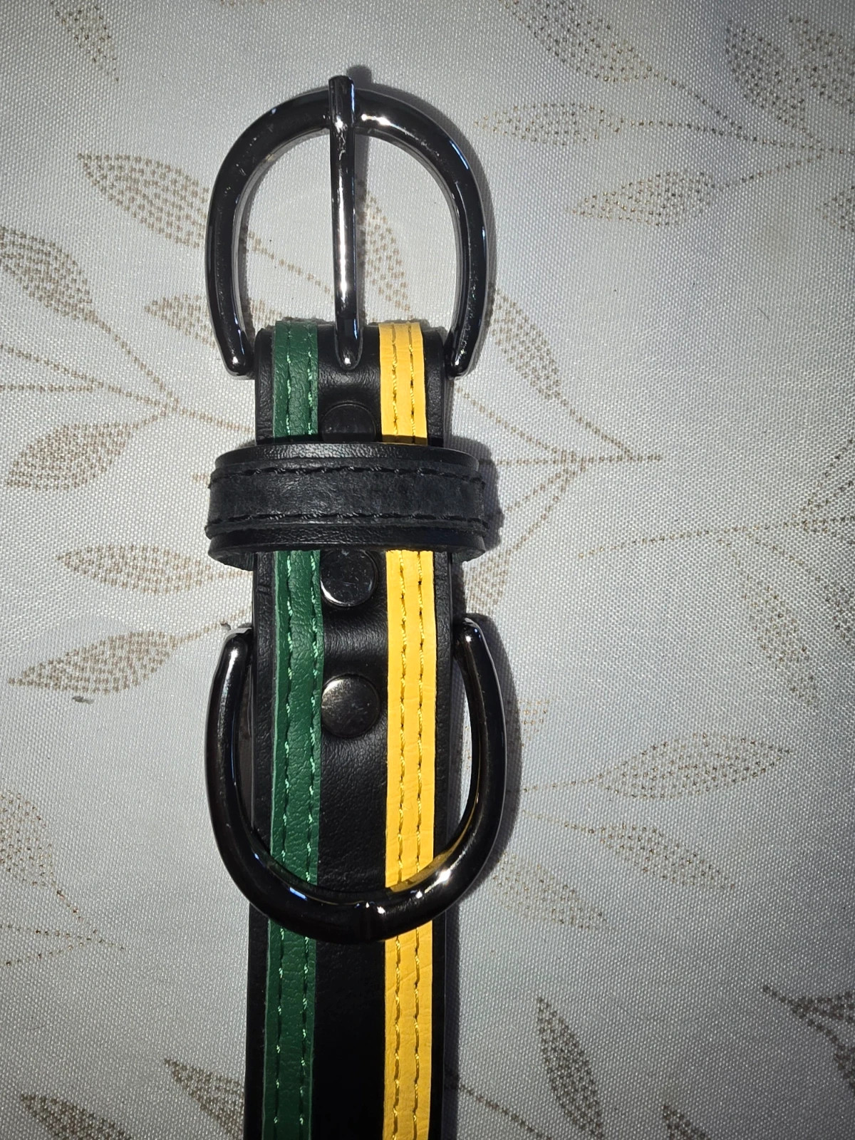 Collier pour grand chien Eduo Dog Vert, Jaune & Noir (Style Rasta / Jamaïque) 70cm – Eduo Dog – taille XL 5
