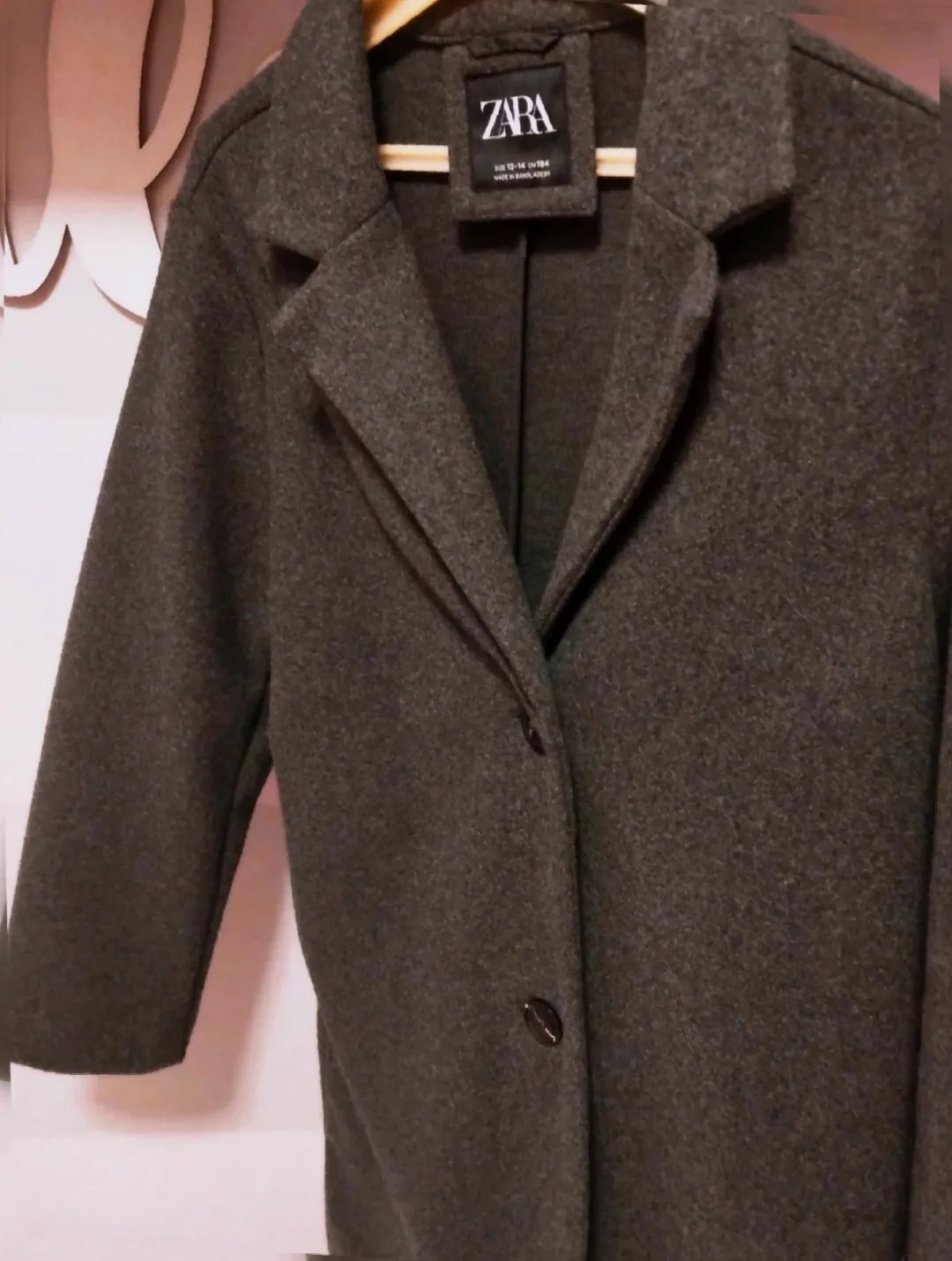 Zara Abrigo recto largo talla 13 – Zara – taille 13 years 4