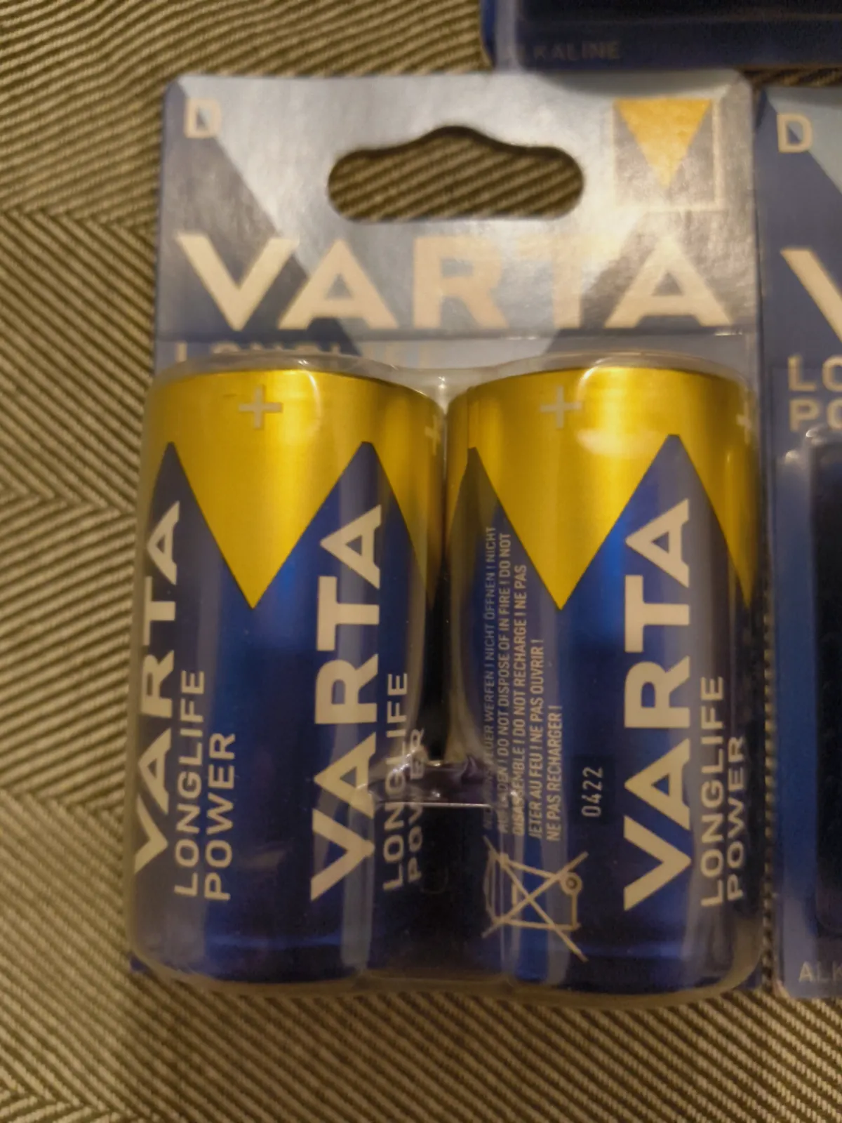 Lot de 6 piles alcalines D Varta Longlife Power – Varta 2