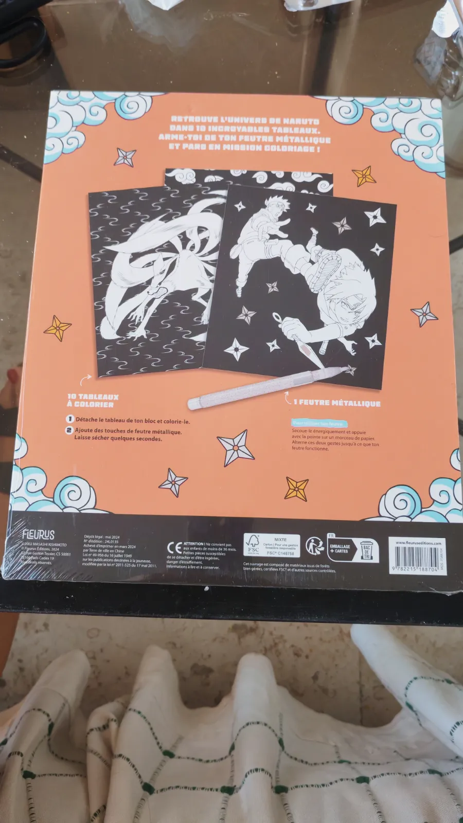 Libro de colorear Naruto 10 láminas – Fleurus 2