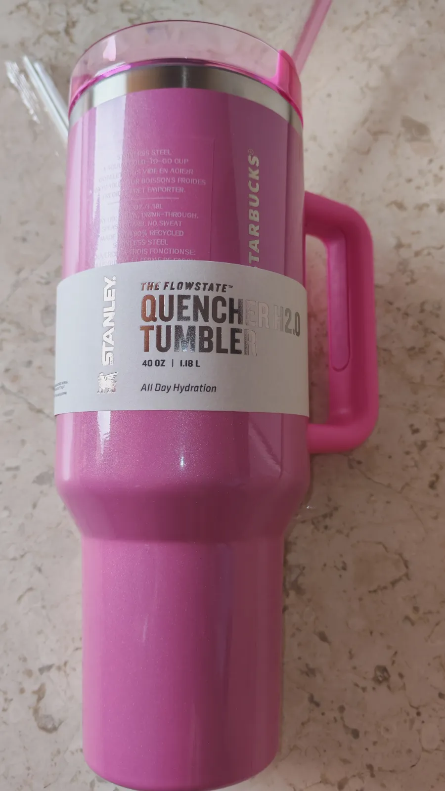 Vaso térmico Stanley x Starbucks Quencher H2.0 40 oz rosa – Stanley 3