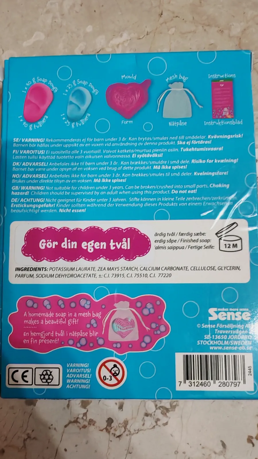 Kit de manualidades Soap Dough Sense para moldear jabón – Sense – taille 3 años 5
