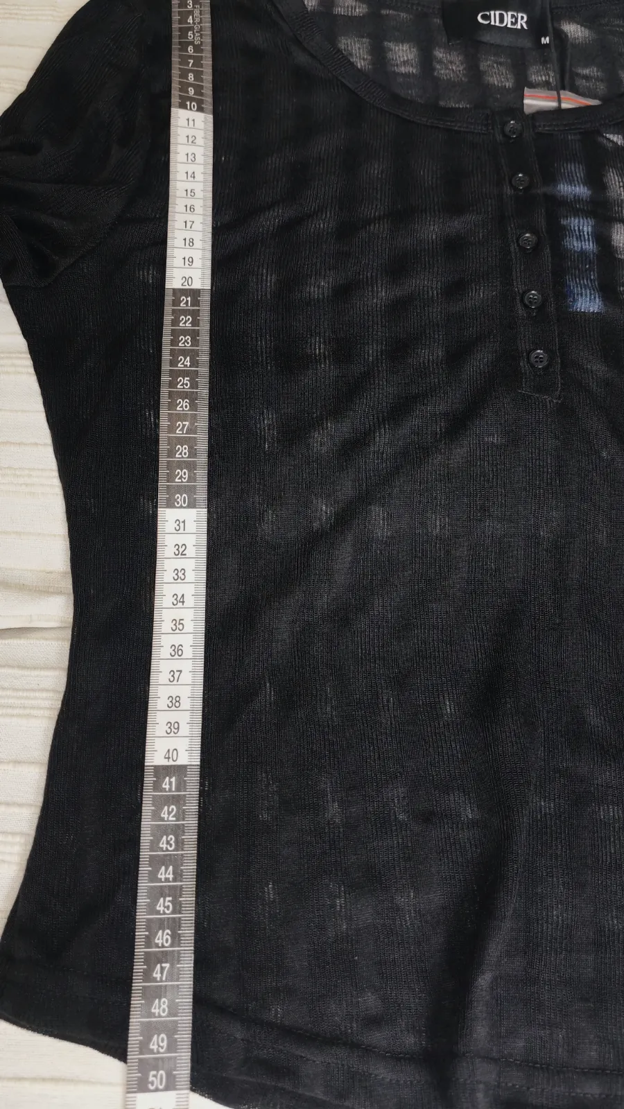 Camiseta de manga larga semitransparente negra – Cider – taille M 6