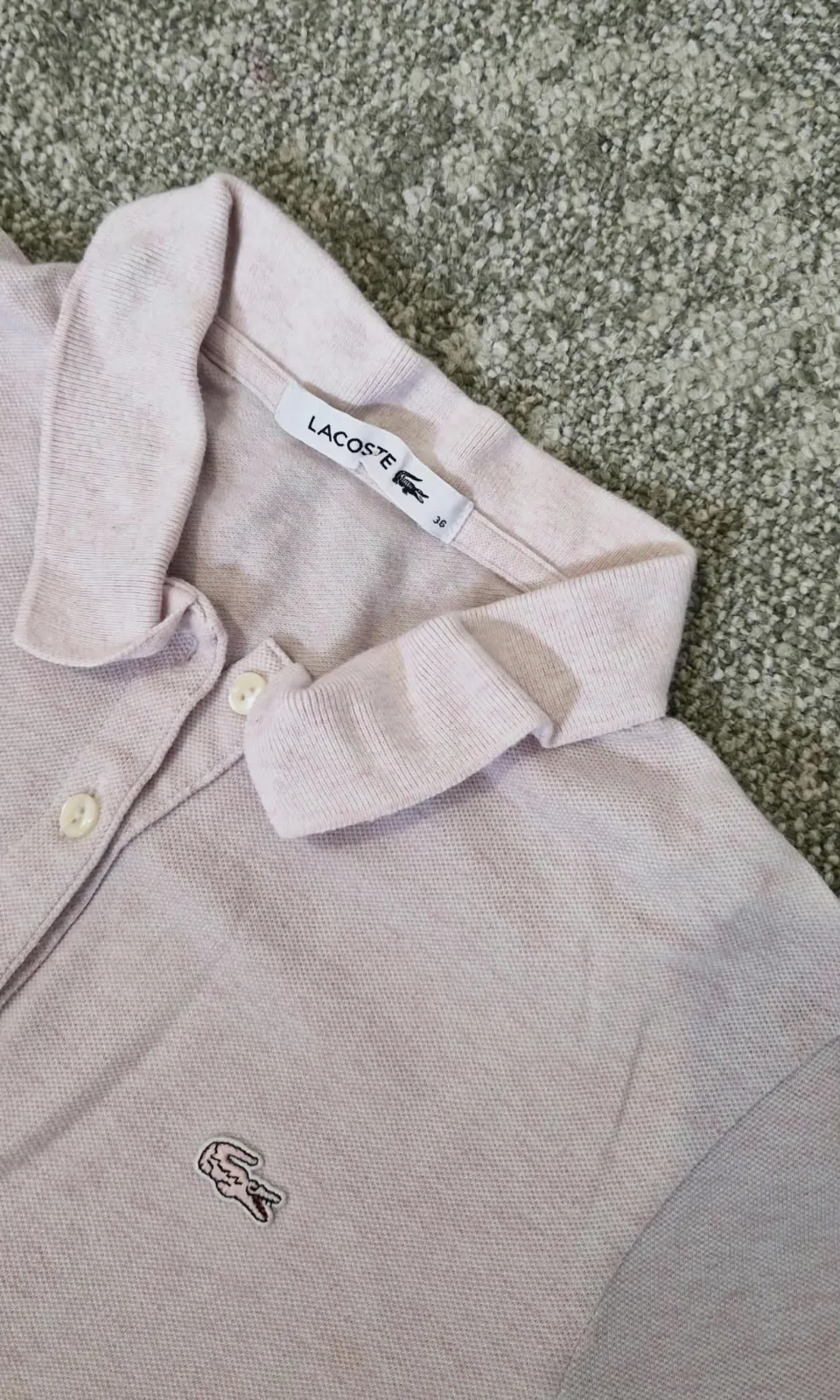 Polo Lacoste rose clair manches courtes – Sony – taille S 3