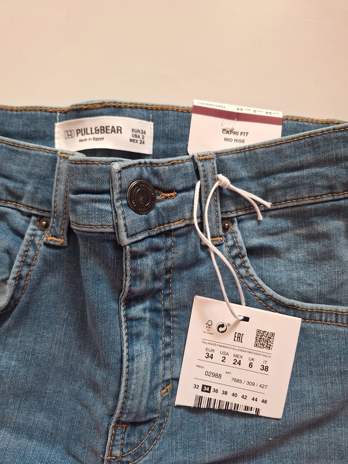 Pull and bear jeans capri 34 new with tag – Pull & Bear – taille XS / 34 / 6 2