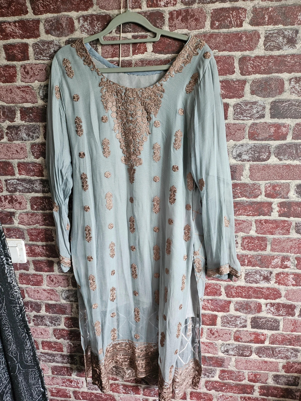 Indian pakistani pure chiffon Outfit M/L – al imran boutique – taille L / 40 / 12 4