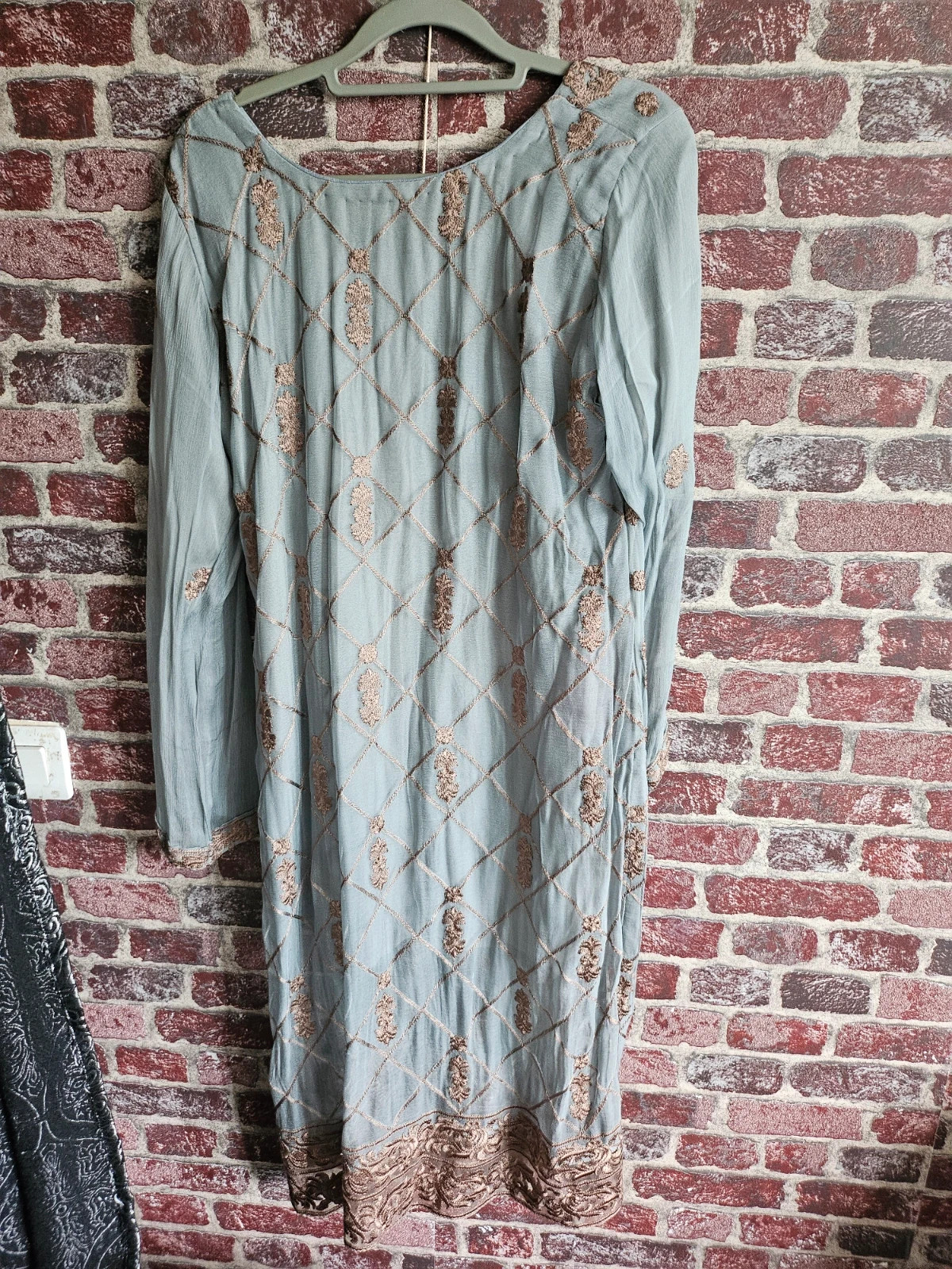 Indian pakistani pure chiffon Outfit M/L – al imran boutique – taille L / 40 / 12 5