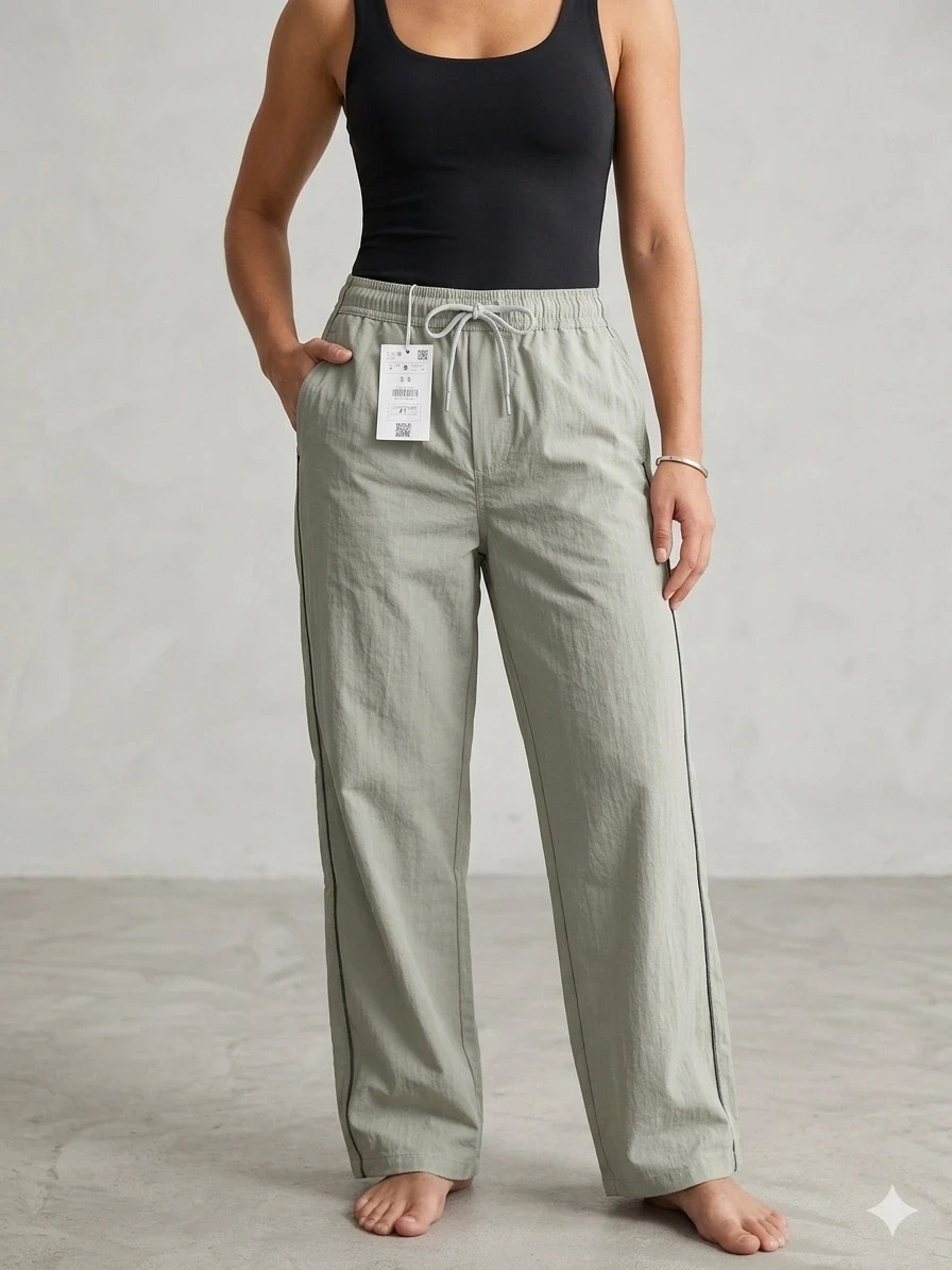 Bershka s wide leg trousers