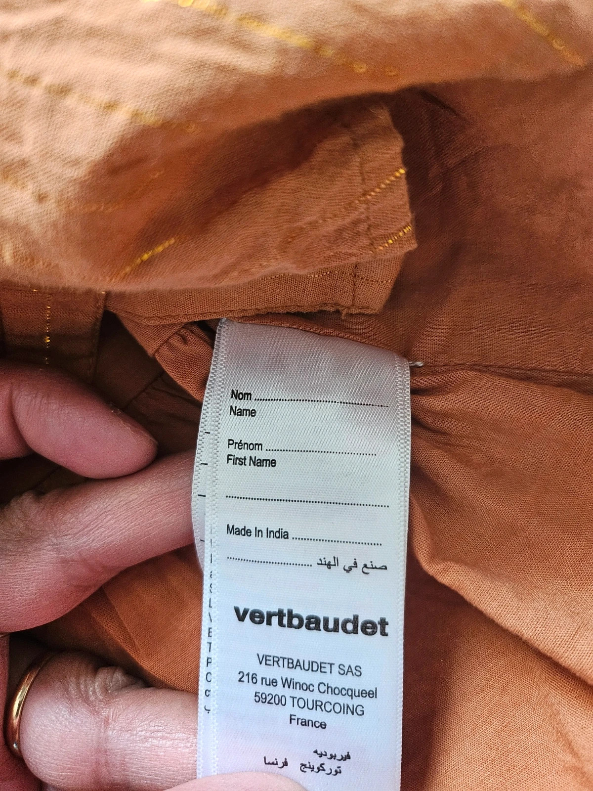 Mustard Cotton shirt 8 years – Vertbaudet – taille 8 ans / 128 cm 2