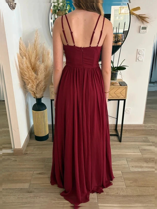 Robe longue de soirée bordeaux – Shein – Shein – taille S / 36 / 8 2