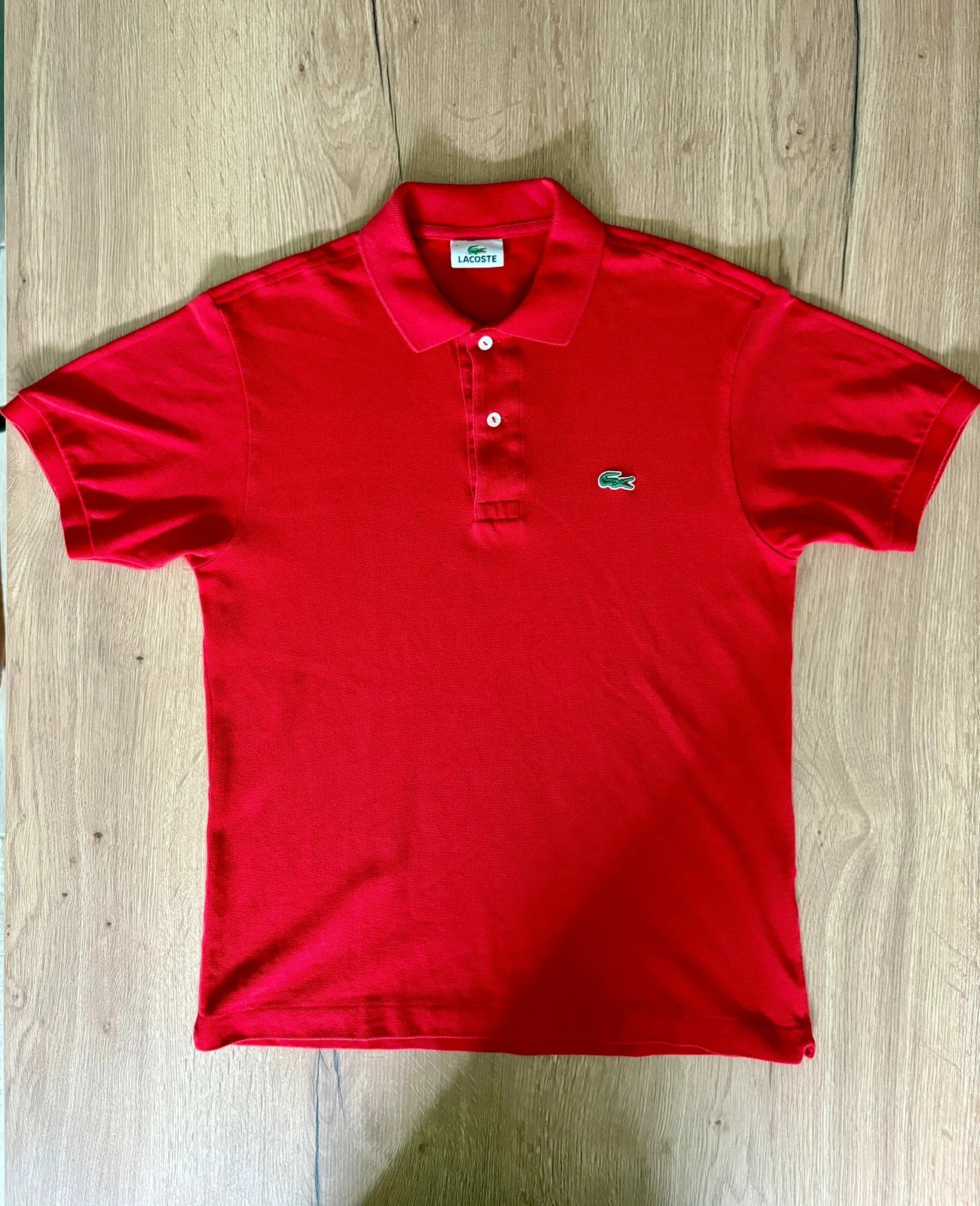 Polo Lacoste rouge classique - taille 3 (S) manches courtes – Lacoste – taille S 4