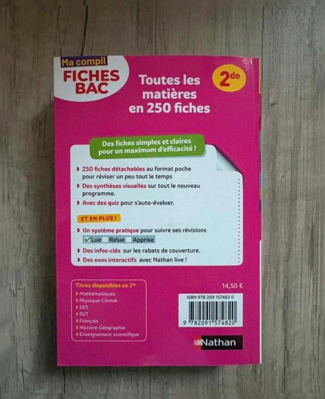 Ma Compil Fiches de révisions Bac 2de - Nathan 2