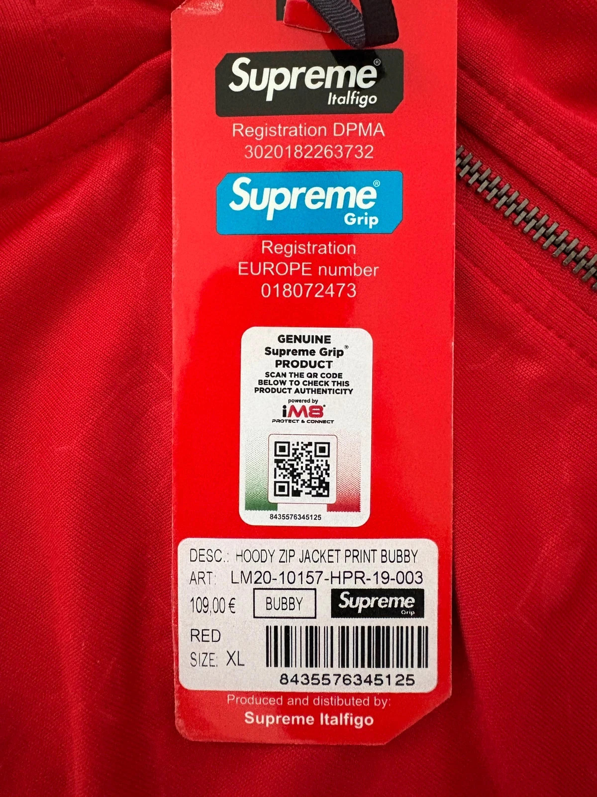Sweat zippé à capuche Supreme taille XL – Supreme Grip – taille XL 4