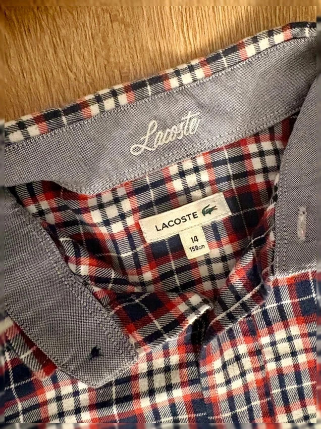 Chemise à carreaux Lacoste – 14 ans – Lacoste – taille 14 ans / 164 cm 2
