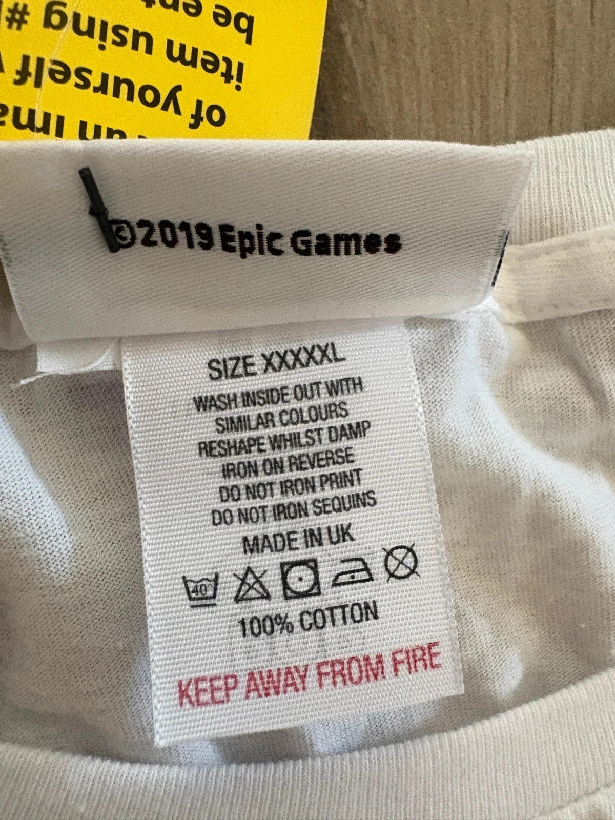 T-shirt Fortnite blanc logo officiel NEUF avec étiquette Taille XXXXXL (5XL) – Fortnite – taille 5XL 3