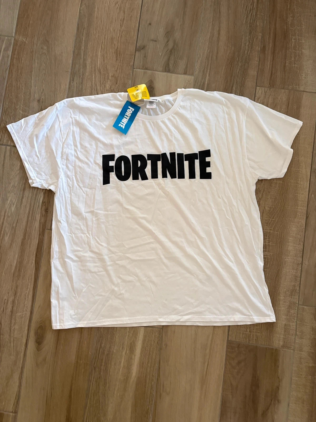 T-shirt Fortnite blanc logo officiel NEUF avec étiquette Taille XXXXXL (5XL)