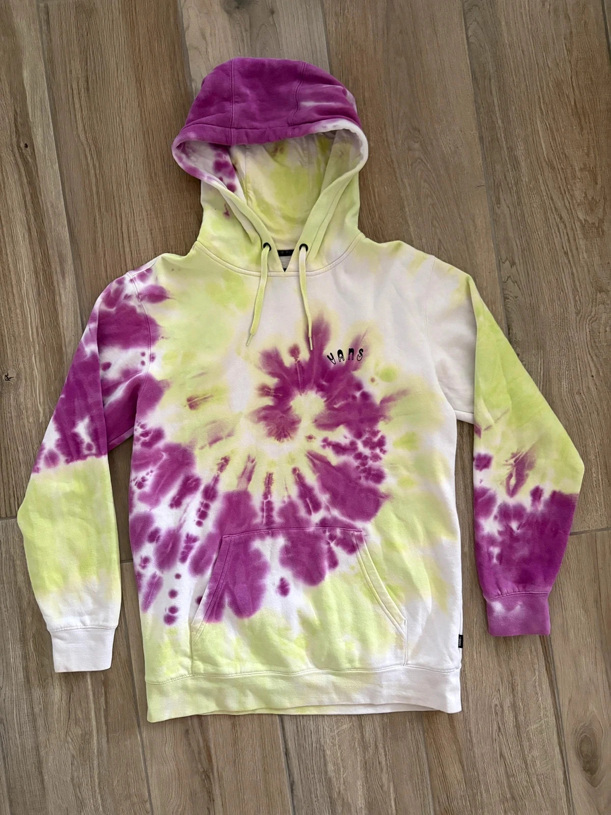 Sweat à Capuche Vans Tie-Dye - Violet/Vert Anis - Taille M - valeur 115€ en magasin – Vans – taille M 2