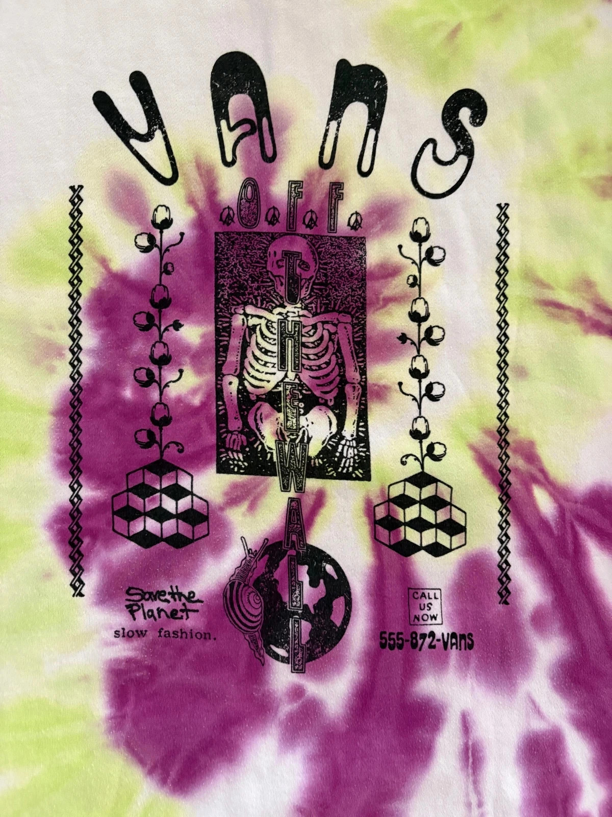Sweat à Capuche Vans Tie-Dye - Violet/Vert Anis - Taille M - valeur 115€ en magasin