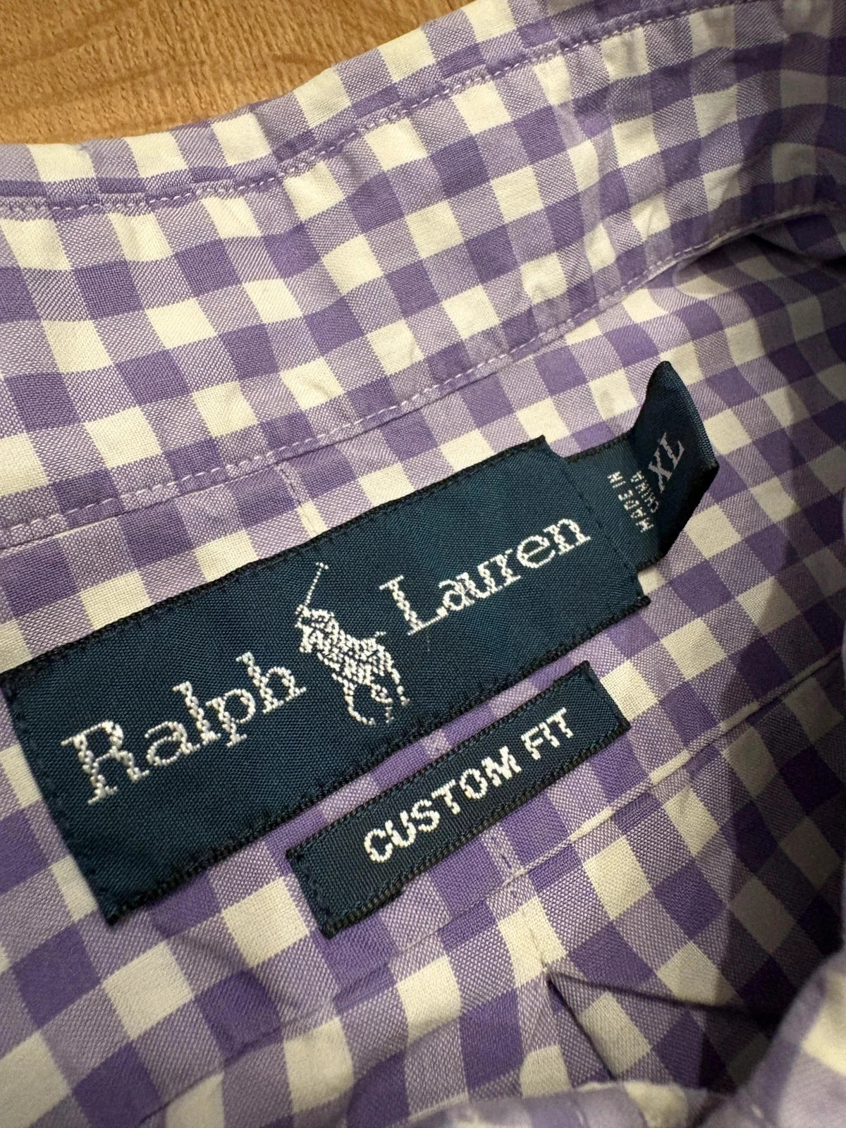 Chemise Ralph Lauren – Custom Fit – Vichy violet/blanc – Taille XL – Ralph Lauren – taille XL 4