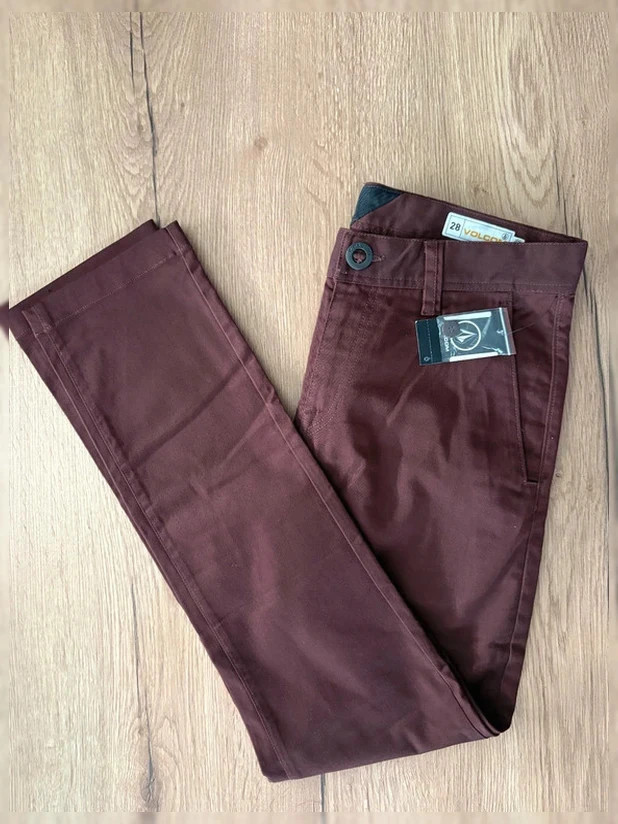 Pantalon chino Volcom Frickin Skinny - Marron - Taille 28 - NEUF avec étiquette – Volcom – taille W28 | FR 38 2