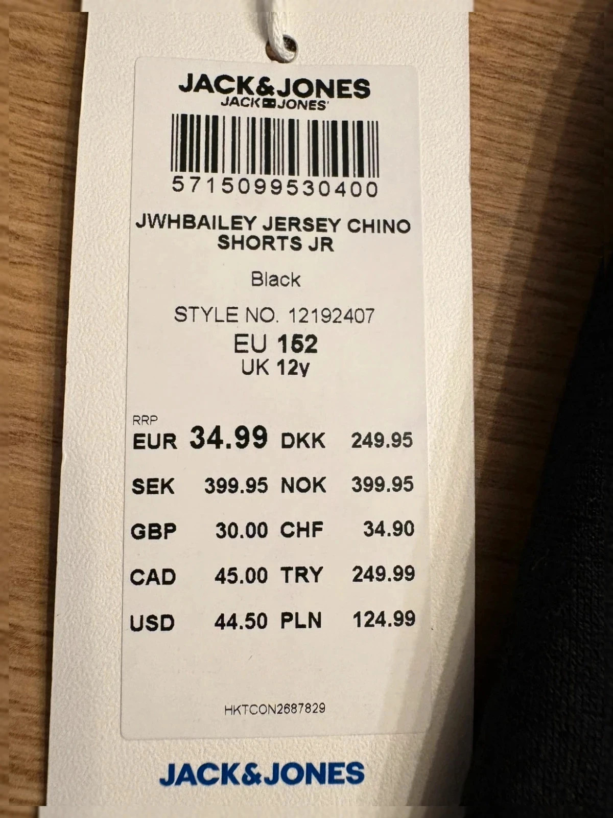 Short chino Jack & Jones JWHBailey – Neuf avec étiquette – Jack & Jones – taille 12 ans / 152 cm 2