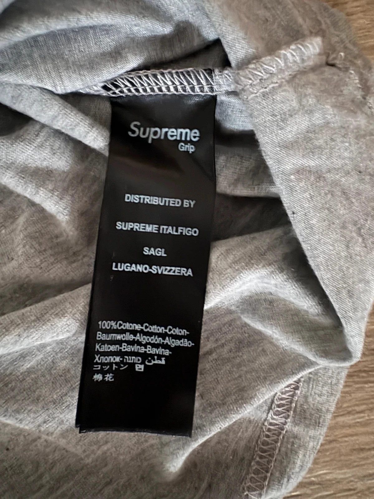 T-shirt Supreme Grip gris - taille XL – Supreme Grip – taille XL 5