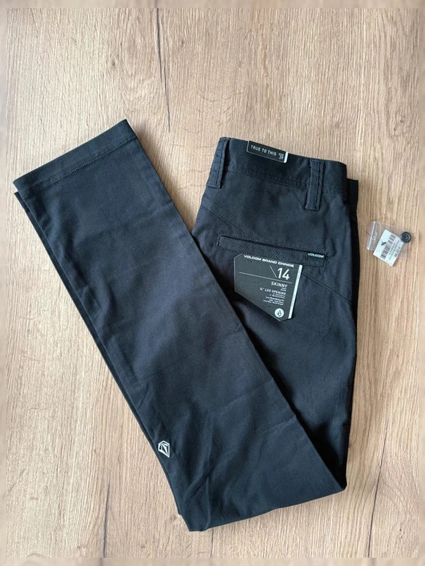 Pantalon chino Volcom Frickin Slim - Noir - Neuf avec étiquette