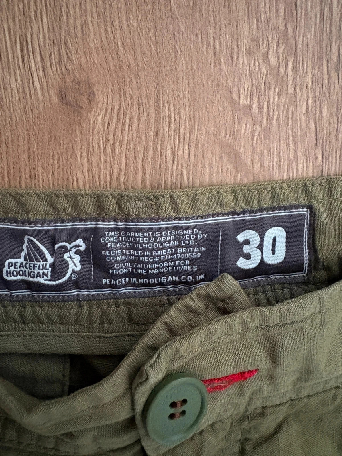 Pantalon Peaceful Hooligan “Arnold Pants” - Taille 30 - Kaki – Peaceful Hooligan – taille W30 | FR 40 3