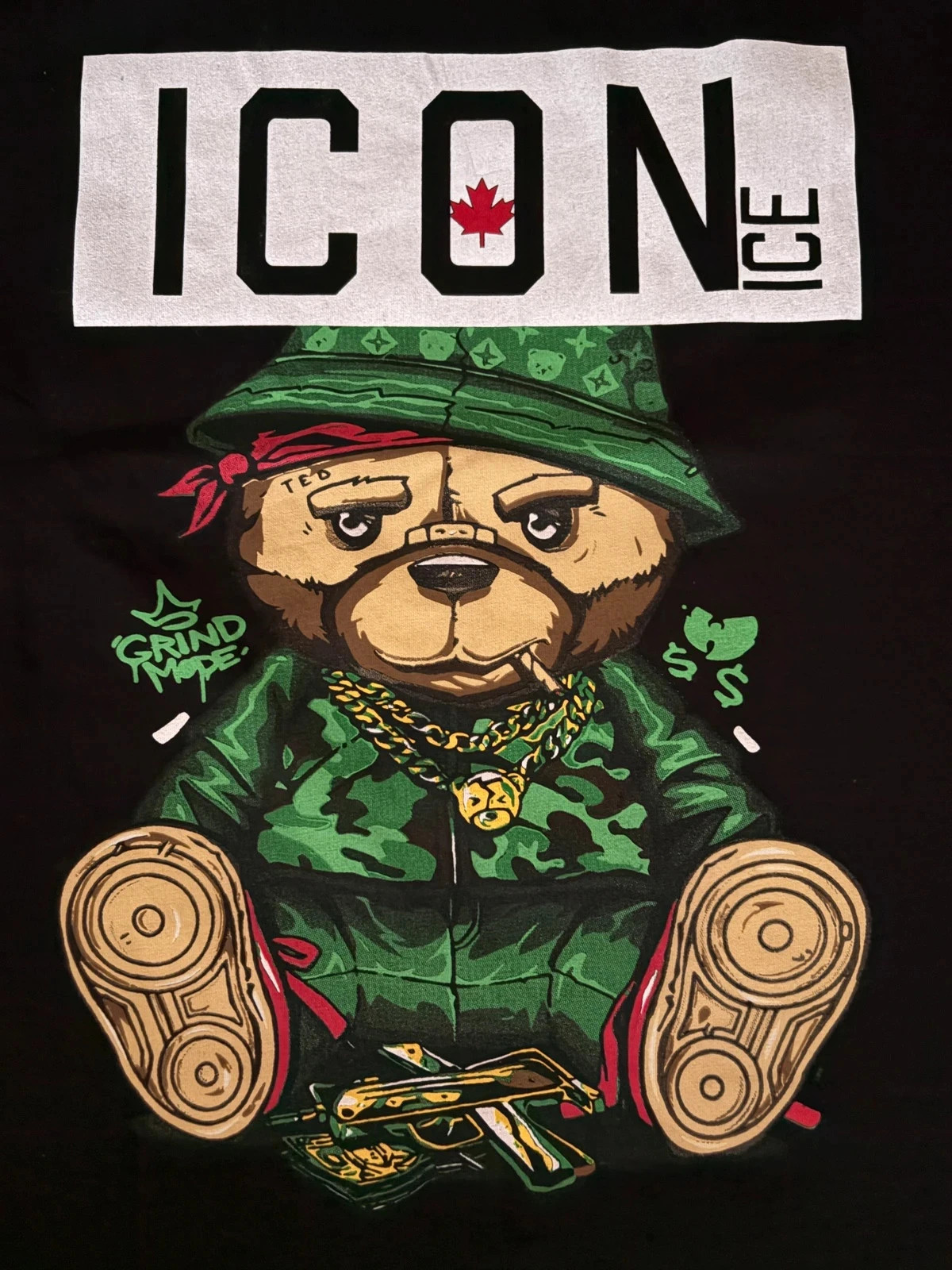 T-shirt Icon Ice noir “Grind Mode” - Neuf avec étiquette - Taille XXL – Icon ice – taille XXL 2