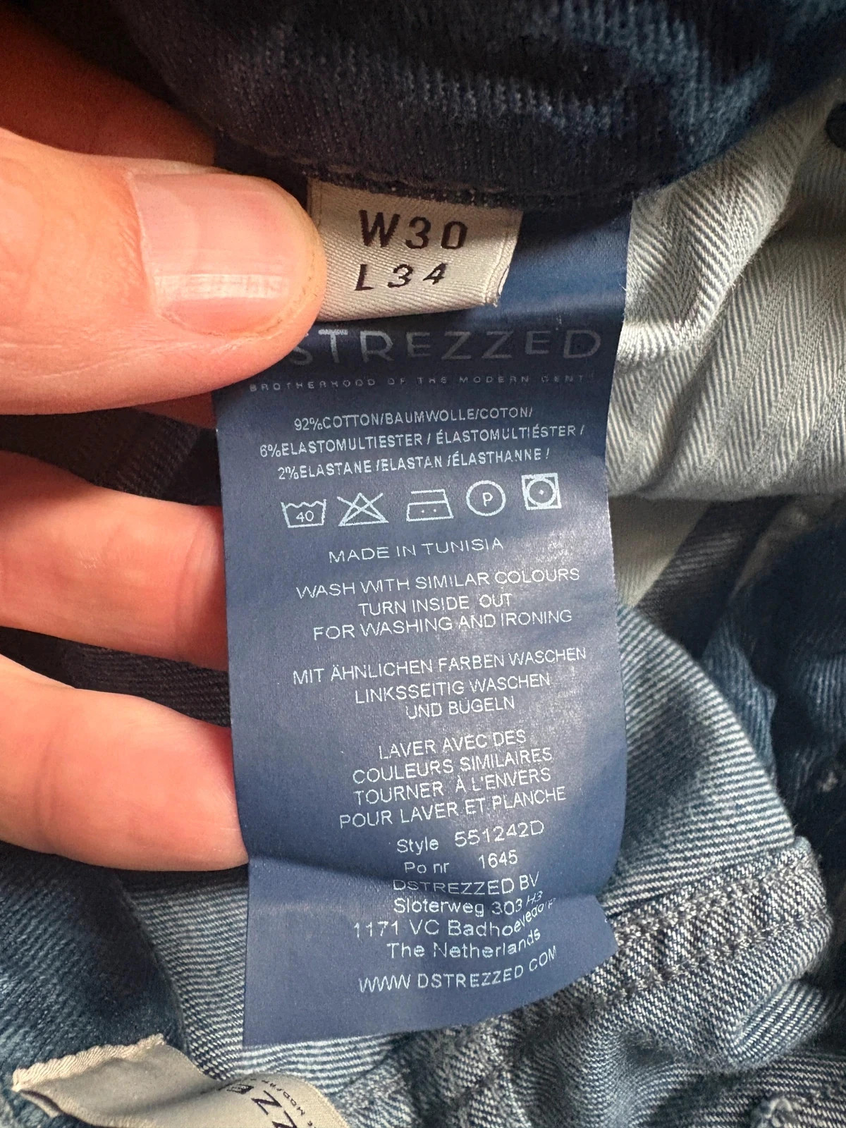 Jean homme Dstrezzed Sir B Tapered Fit - Candiani Denim - W30 L34 – Dstrezzed – taille W30 | FR 40 5