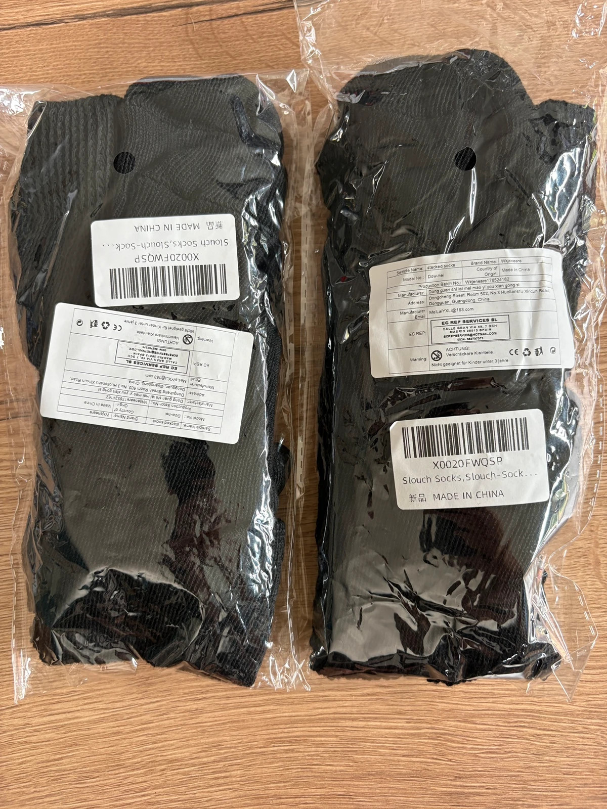 Lot de 2 Paires de Chaussettes “Slouch Socks” - Noir – Amazon – taille M | 39–42
