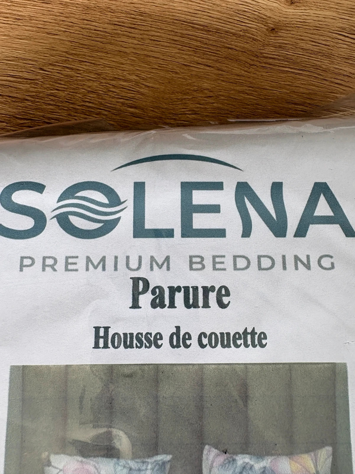 Parure de lit Solena Premium Bedding 240/220 cm - motif feuilles bleu foncé – Solena – taille King Size (220-240 cm x 220-260 cm) 2